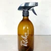 Zeero Amber Cam Şişe 500 ml - Sprey Başlıklı (Kitchen Cleaner Yazılı)