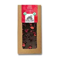 Dolcida Kırmızı Meyveli Masum Çikolata (Vegan-Şekersiz-Glütensiz) - 100 gr