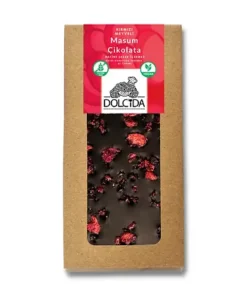 Dolcida Kırmızı Meyveli Masum Çikolata (Vegan-Şekersiz-Glütensiz) - 100 gr