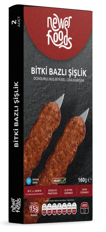 Pişmiş bitki bazlı şişlik