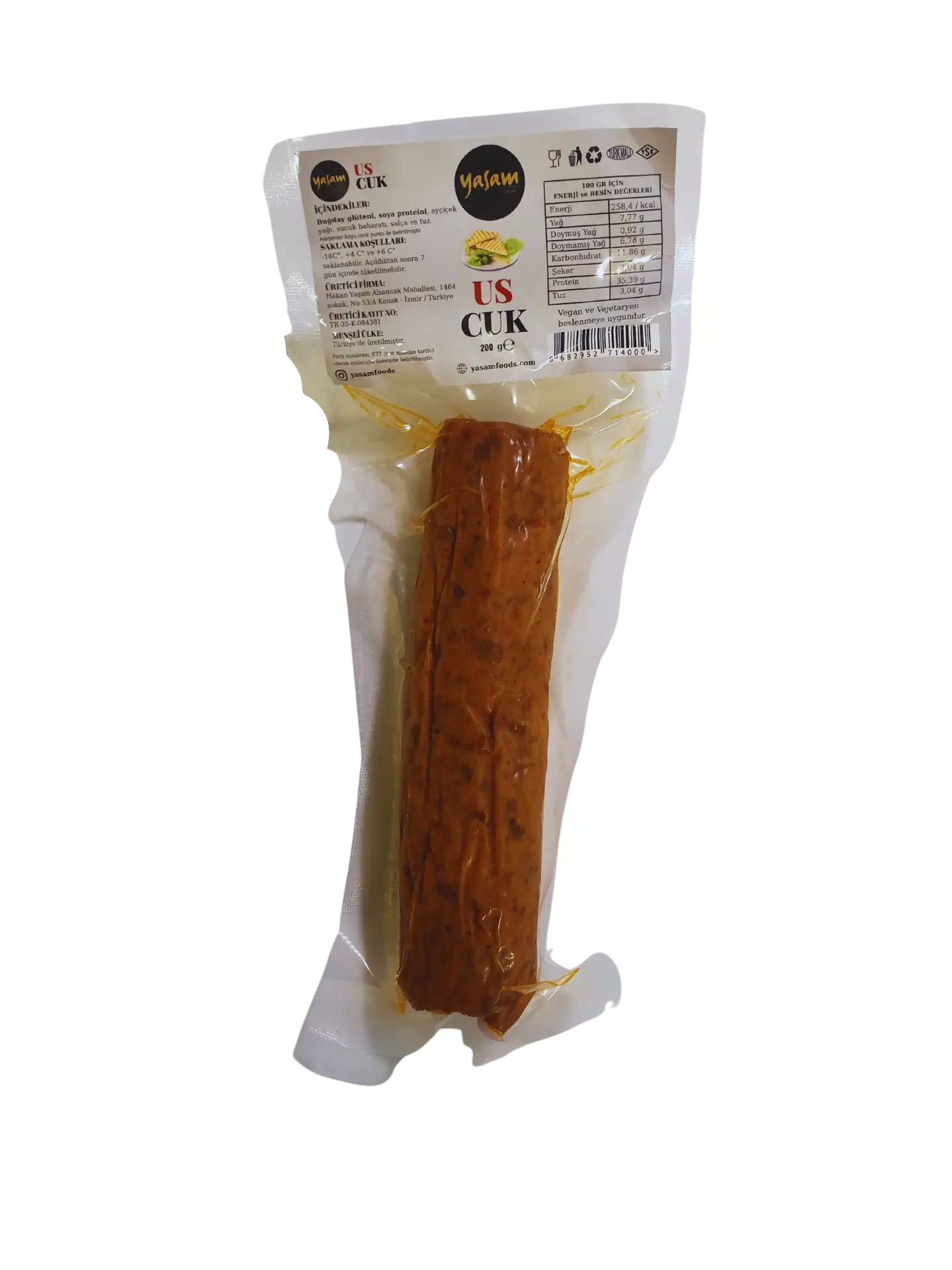 Yaşam Foods Vegan Sucuk 200gr