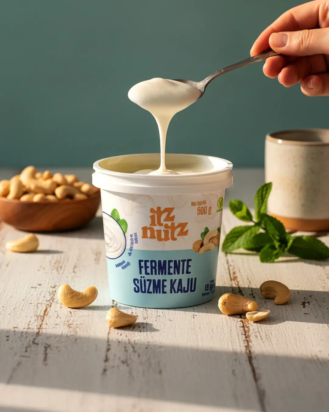 İtz Nutz Fermente Süzme Kaju (Kaju Yoğurdu) 500 gr - Görsel 5