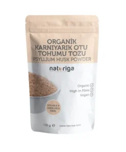 Naturiga Organik Karnıyarık Otu Tohumu Tozu (Psyllium Husk) 100 gr