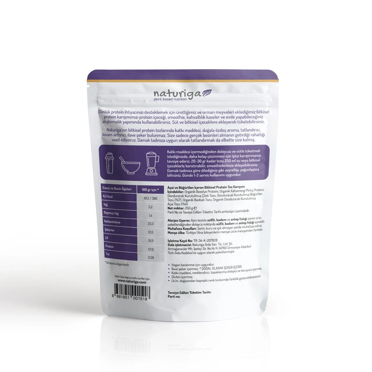 Naturiga Berry Protein Karışımı(Berry Protein) 250gr - Görsel 2