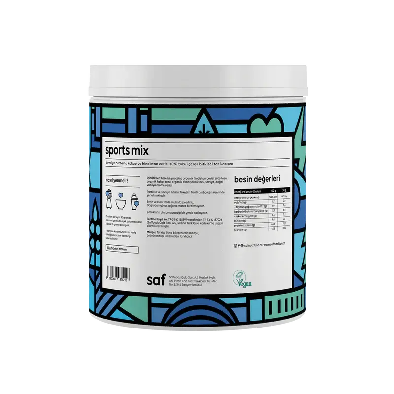 Saf Nutrition Sports Mix 360 gr - Görsel 2