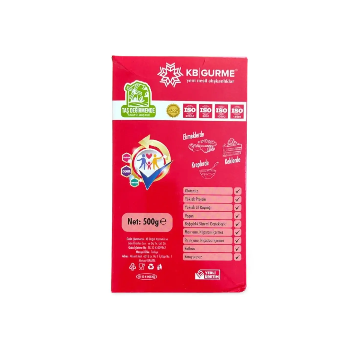 Kb Gurme Glutensiz & Vegan Filizlendirilmiş Çiğ Karabuğday Unu 500 gr - Görsel 2