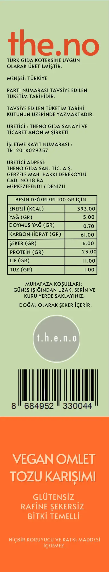 the No Foods Bitkisel Vegan Omlet Toz Karışımı 2 X (135 Gr. 4 Kişilik) - Görsel 3