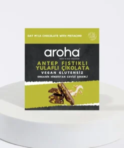 Aroha Antep Fıstıklı Yulaf Sütlü Organik Hindistan Cevizi Şekerli Çikolata - 42 g