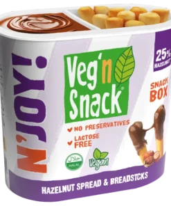 Veg'n Snack- N'JOY Vegan Kakaolu Fındık Kreması Ve Grissini 50g