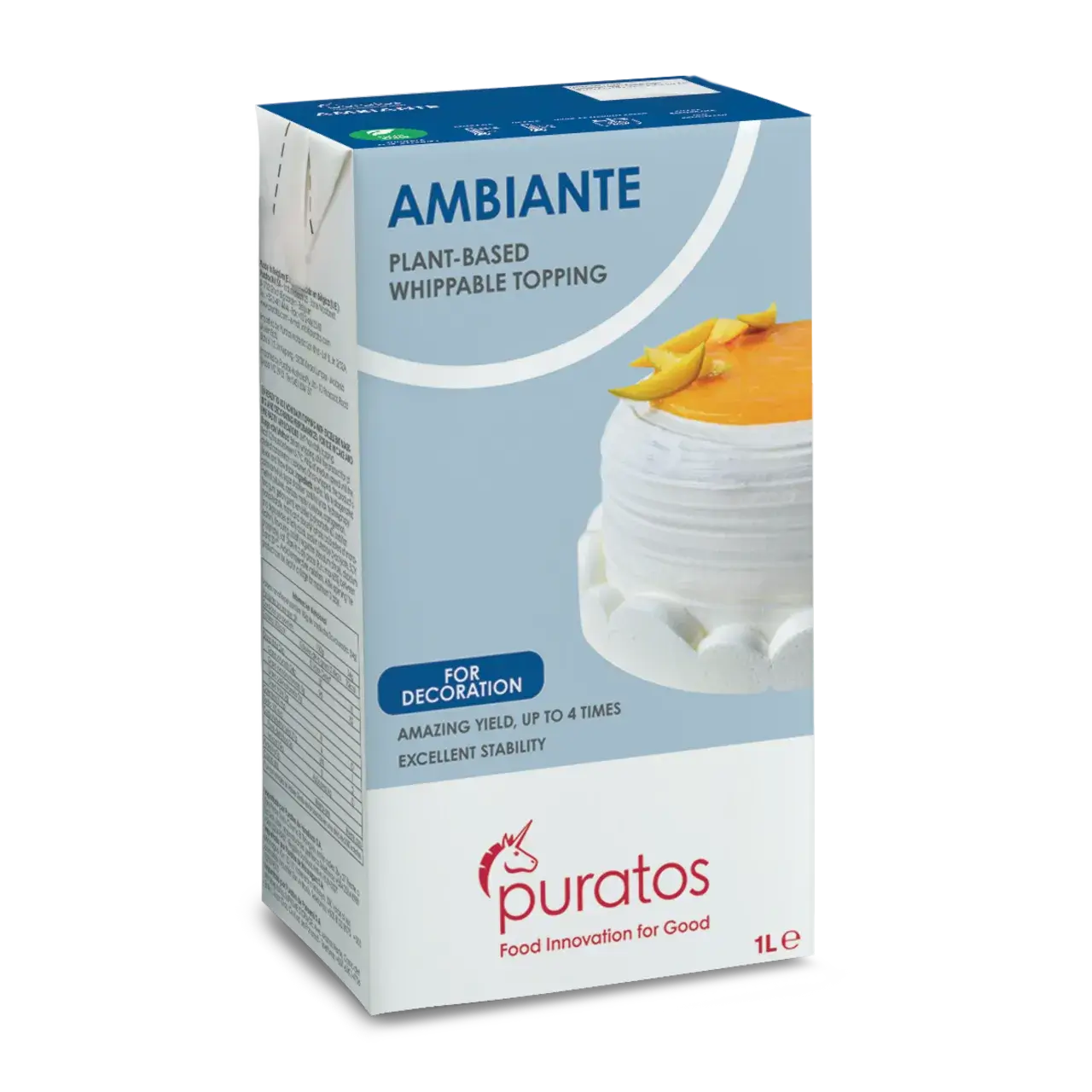 Puratos Sıvı Vegan Krem Şanti (Ambiante Topping) 1L