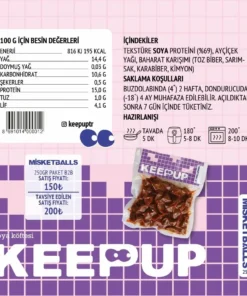KEEPUP Misketballs (Soya Köfteleri) 250gr - Görsel 2