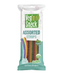 Veg'n Snack Rainbow Strips - Gökkuşağı Yumuşak Şeker Çubukları 170G