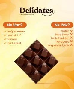 Delidates Hurmalı Portakallı Bitter Çikolata 40g - Görsel 3