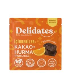 Delidates Hurmalı Portakallı Bitter Çikolata 40g