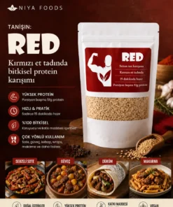 Niya Foods - Red- Kırmızı Et Tadında Seitan Toz Karışımı 90 g - Görsel 2