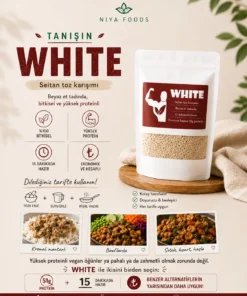 Niya Foods - White - Beyaz Et Tadında Seitan Toz Karışımı 90 g - Görsel 2