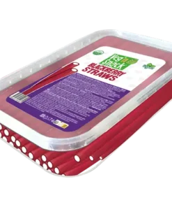Veg’n Snack Blackberry Straws - Böğürtlen Aromalı Yumuşak Şeker Çubukları -Küvette 200g