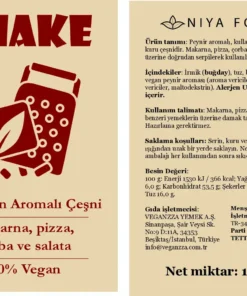 Niya Foods SHAKE — Parmesan Aromalı Vegan Çeşni 180 g - Görsel 2