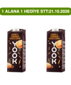 Yook Portakallı & Kakuleli Yulaf Sütü 1L X2 (1 ALANA 1 HEDİYE)